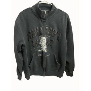 Disney Grumpy  Mens Zip-Up‎ Hoodie M Black